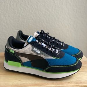 PUMA Future Rider City Attack “Digi Blue/Gray”. Size 5.5 Boys = 7 Women’s